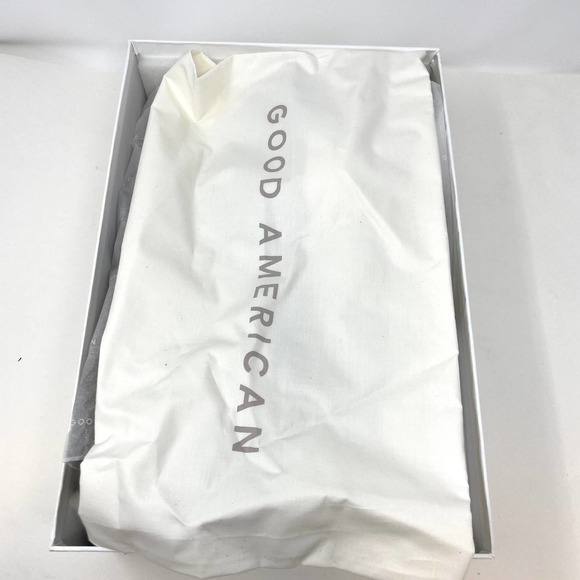 Good American Suede Chain Ankle Strap Flat Sandals In Black Size 9.5 New - Picture 12 of 13